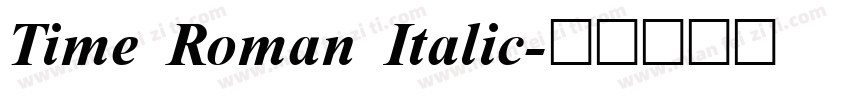 Time Roman Italic字体转换